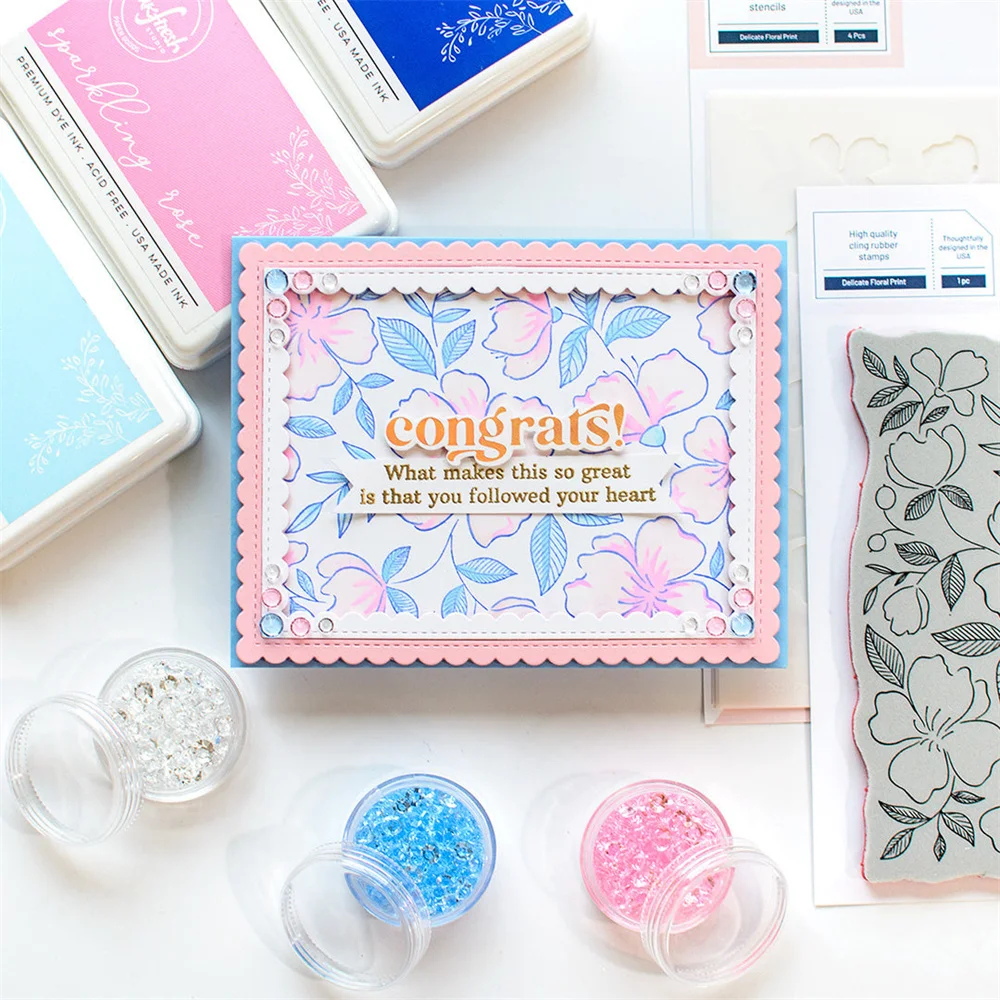 2022 Newest Delicate Floral Print Dies Scrapbook Decorate Embossing Craft Silicone Stamps Set Diy Greeting Card Handmade Stencil