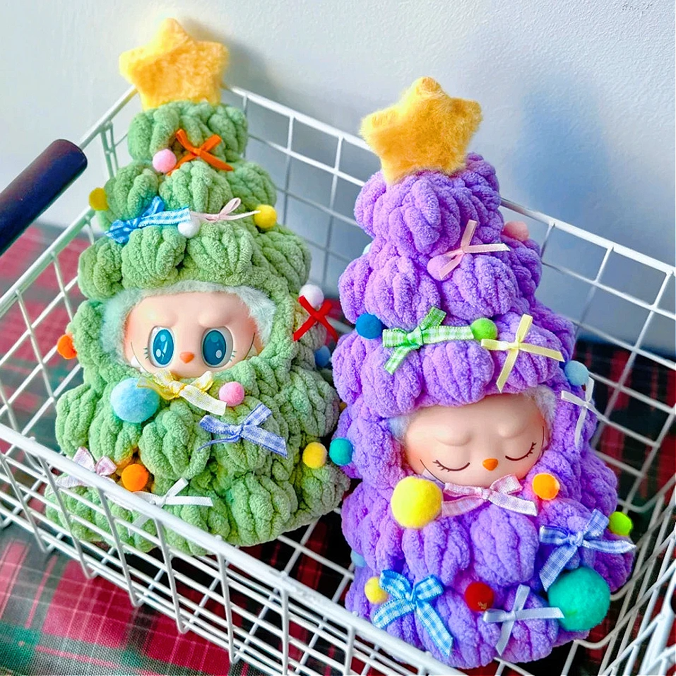 

Christmas Tree Clothes (Finished Product Doll Clothing) for 3.0 Labubu Outfit Doll Crochet End Accessories Christmas Gift