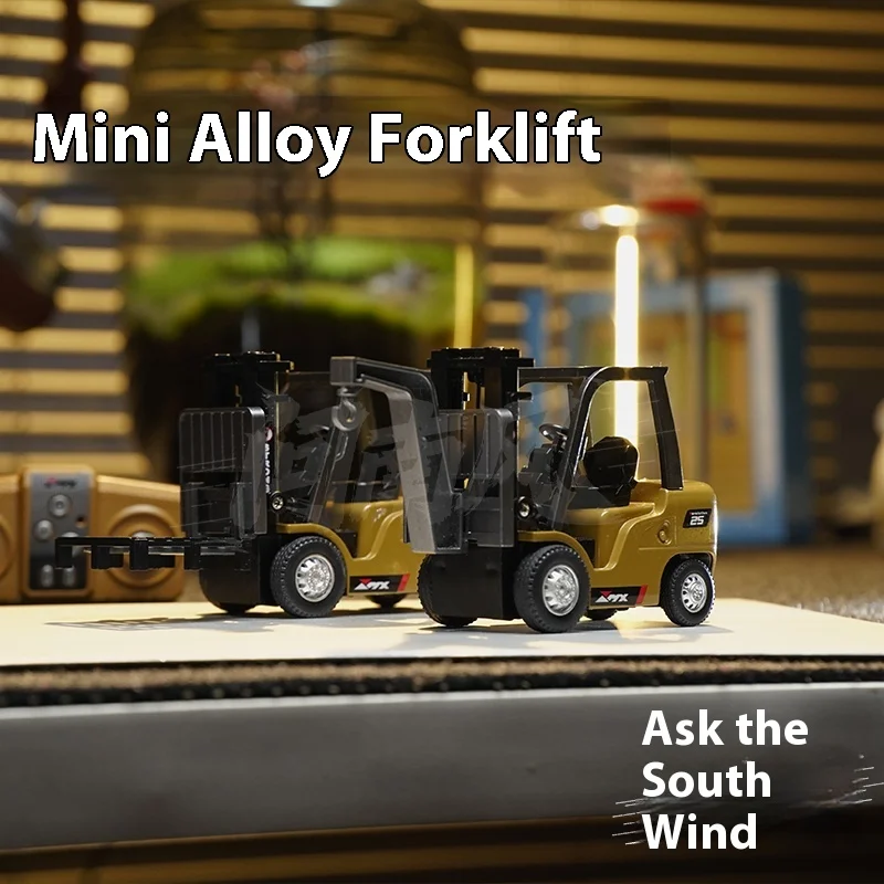 

Ask North Wind 1:64 Scale Mini Alloy Forklift Remote Control Engineering Vehicle Mobile Phone Controlled Toy Model for Boys