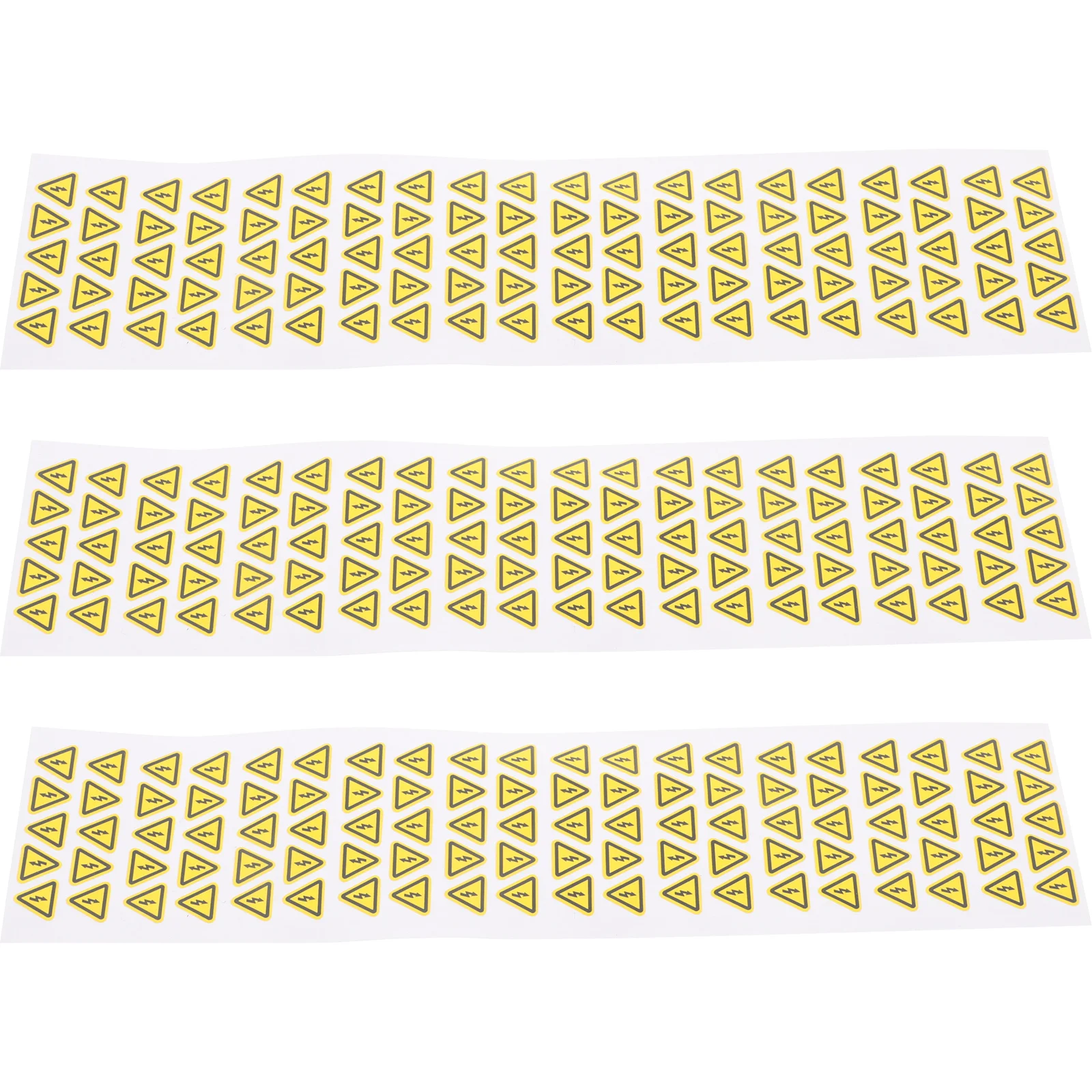 

3 Sheets Anti-Electric Sticker High Voltage Warning Labels Yellow Triangle Safety Electric Hazard Decals High Voltage Signs