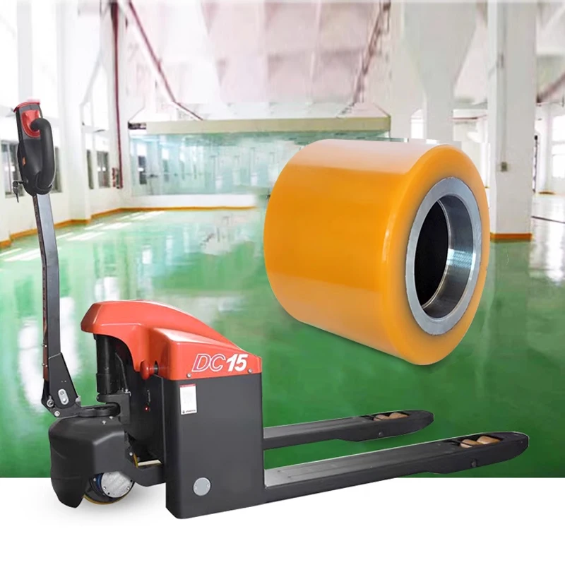 Forklift polyurethane wheel steel core pallet pallet nylon universal castor 80*60/47