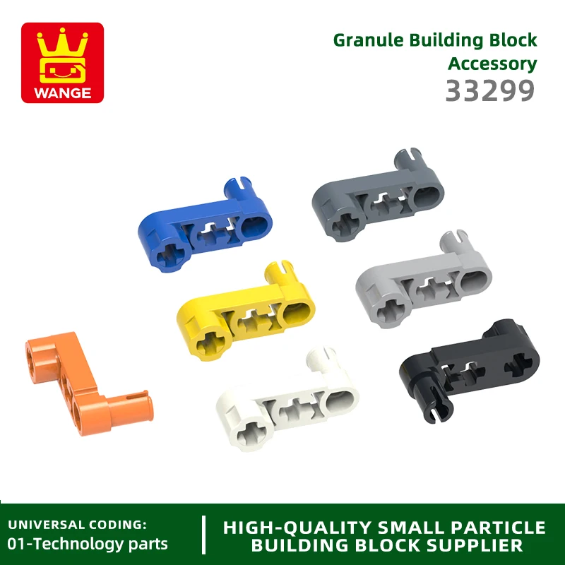 20Pcs/lot NO.33299 1x3 Rocker Arm with Pin Block Moc Color Accessories Compatible with Brick DIY Children's Toy Assembly Parts