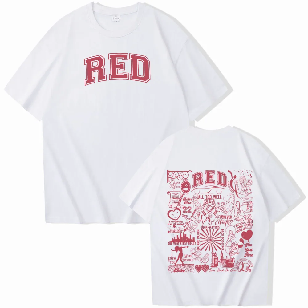 Taylor Red Album Shirt Taylor Music Shirt Gift for Music Lovers Swift Unisex Pullover Tops Streetwear