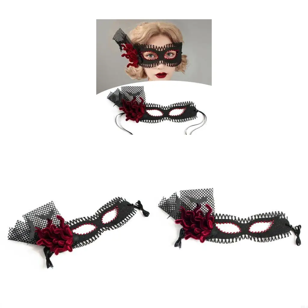 

68UA Lace Masquerades Mask Venetians Mask Half Face Mask Party Mask Cosplay Mask Women Mardi Gras Mask Evening Ball Prom Mask