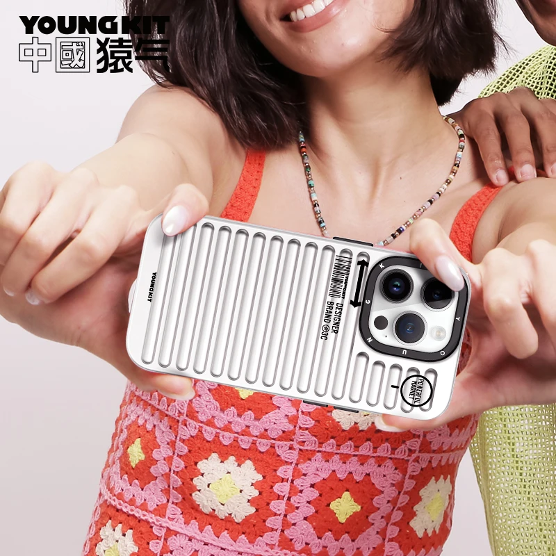 Custodia protettiva anticaduta per telefono originale YOUNGKIT per custodia per cellulare IPhone 15 16 Pro Max