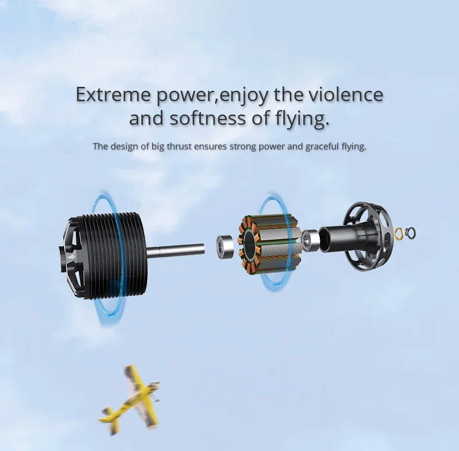 T-motor AS2317 Brushless Motor AS 2317 Long Shaft KV880 KV1250 KV1400 Outrunner Motor For small 3D Fixed Wing RC Drone