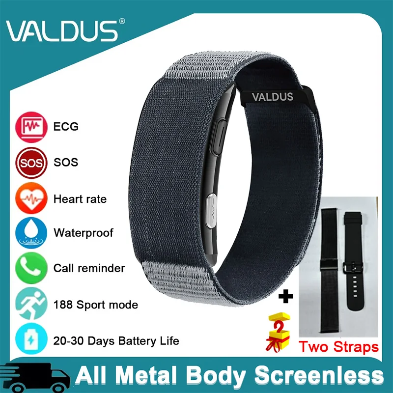 VALDUS 2026 nouveau VITRO sans écran Bracelet intelligent ECG SOS fréquence cardiaque pression artérielle sport Fitness étanche sans écran Smartwatch