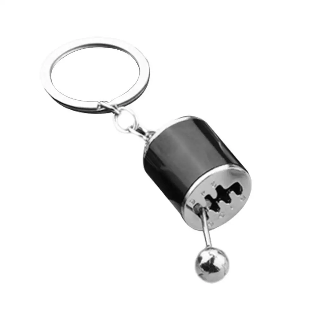 Car Gear Box Keychain Creative Car 6 Speed Gear Head Keychain Car Refitting Metal Pendant Key Holder Car Interior