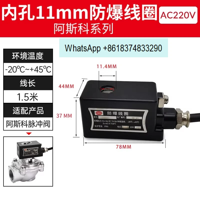 Solenoid valve Pulse valve Anti-strong coil 09 11 12 13 14 16 20MM hole water valve AC220V DC24V