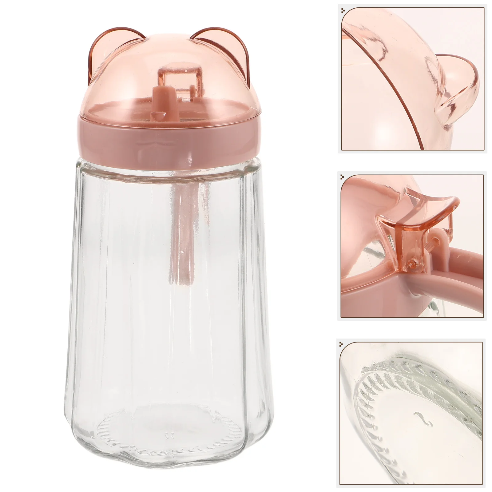 

1Pcs Cartoon Lid Glass Oil Container Design for Kitchen Storage and Health Protection Random Color Oil Dispenser