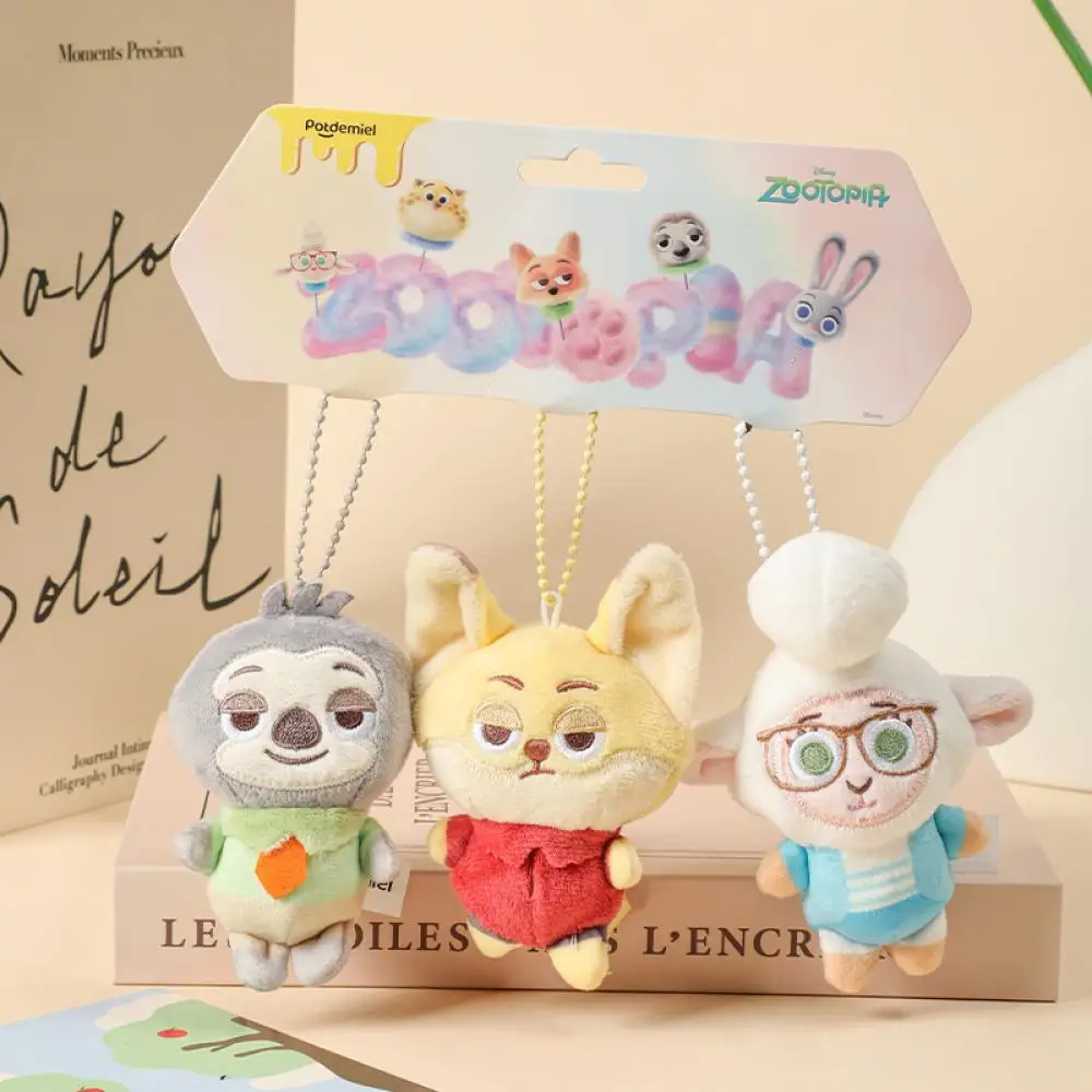 Disney Zootopia-serie Judith Nick Leopard Officer Pluche hanger Set schattige pluche sleutelhanger meisje Speelgoed Liefhebbers Vriend verjaardagscadeau
