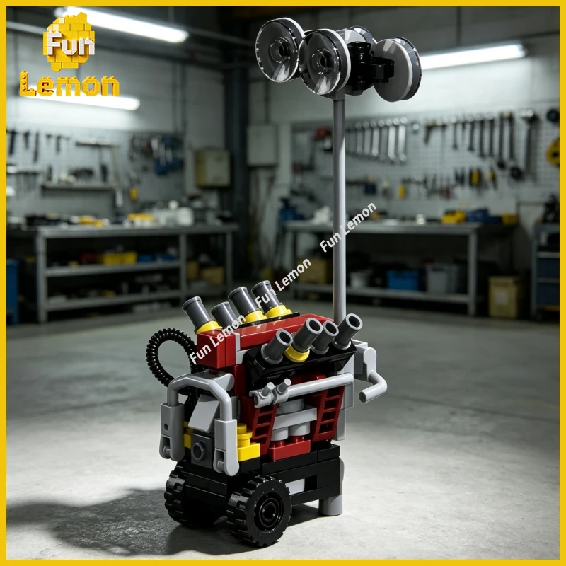 Survival Horror Game Power Generator MOC Building Blocks Game Scene Prop Model DIY Assembly Brick Desktop Collectible Gift