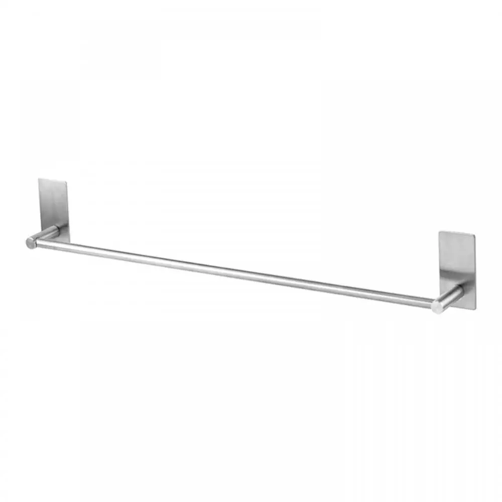 

Bathroom Stainless Steel Wall Mount Adhesive Towel Rack Clothes Holder Hanger