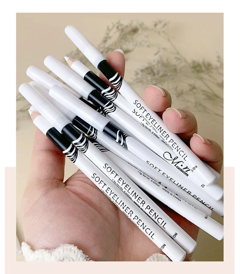 1PC New White Eyeliner Makeup Smooth Easy To Wear Eyes Brightener Waterproof Fashion Eyes Liner Pencils Eye Makeup Tool