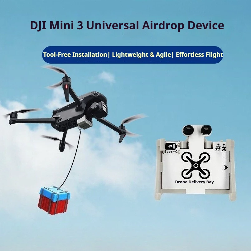 Drone Airdropper Thrower Toy Accessory Dispenser for Rescue and Material Delivery, Compatible with DJI Mavic 3 Series