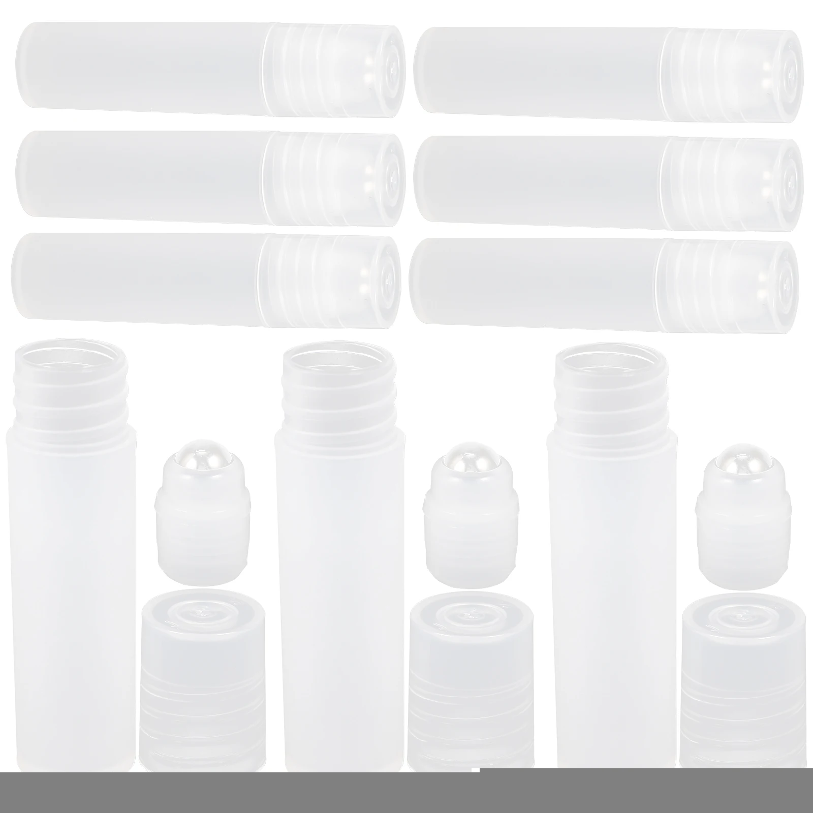 

10 Pcs Roller Pen Compact Bottles Steel Ball Empty Multi Function Essential Oil Travel Supply Lightweight Portable Aromatherapy