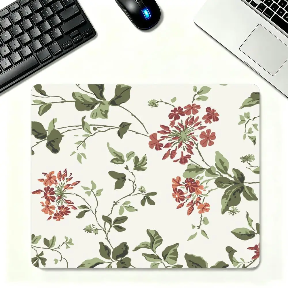 

Dark Moody Mixed Floral Bouquet Pattern Desk Mat, Premium Bound Edge Non‑Slip Mouse