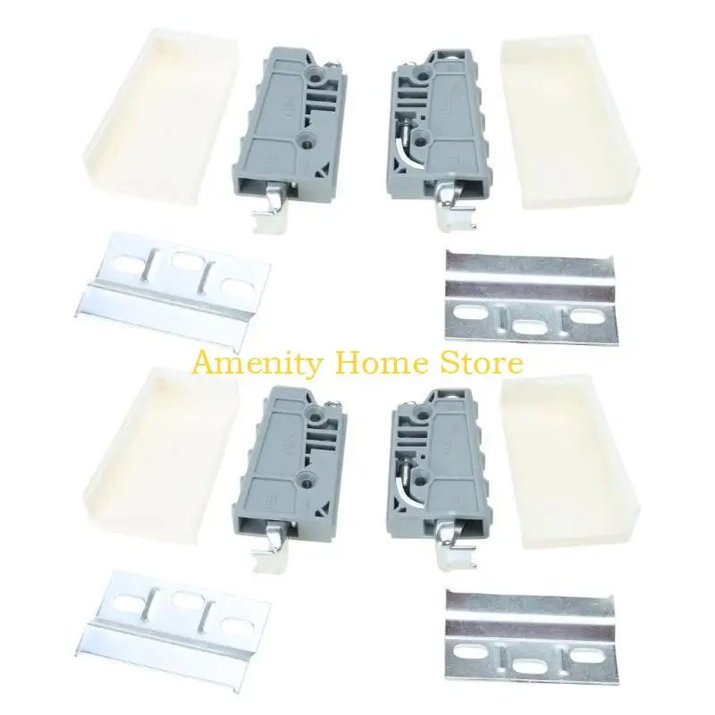 F26C 4 Pack Robusts Furniture Cabinet SuspensionFittings Plastic Cabinet Hanging Brackets Enhances Stability & Functionality