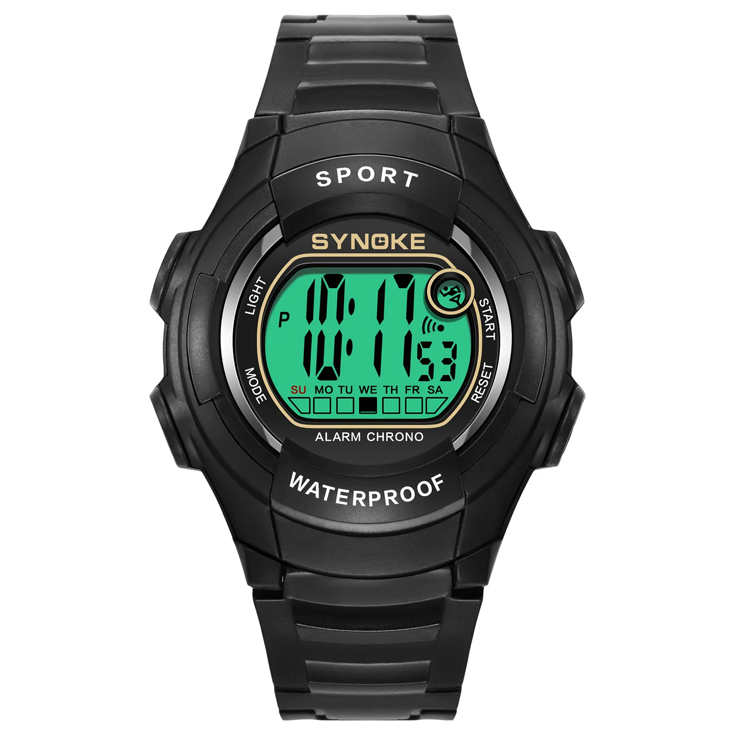 

Mens Waterproof Digital Sport Watches Wide Screen Easy Read Display Military Style SYNOKE Brand