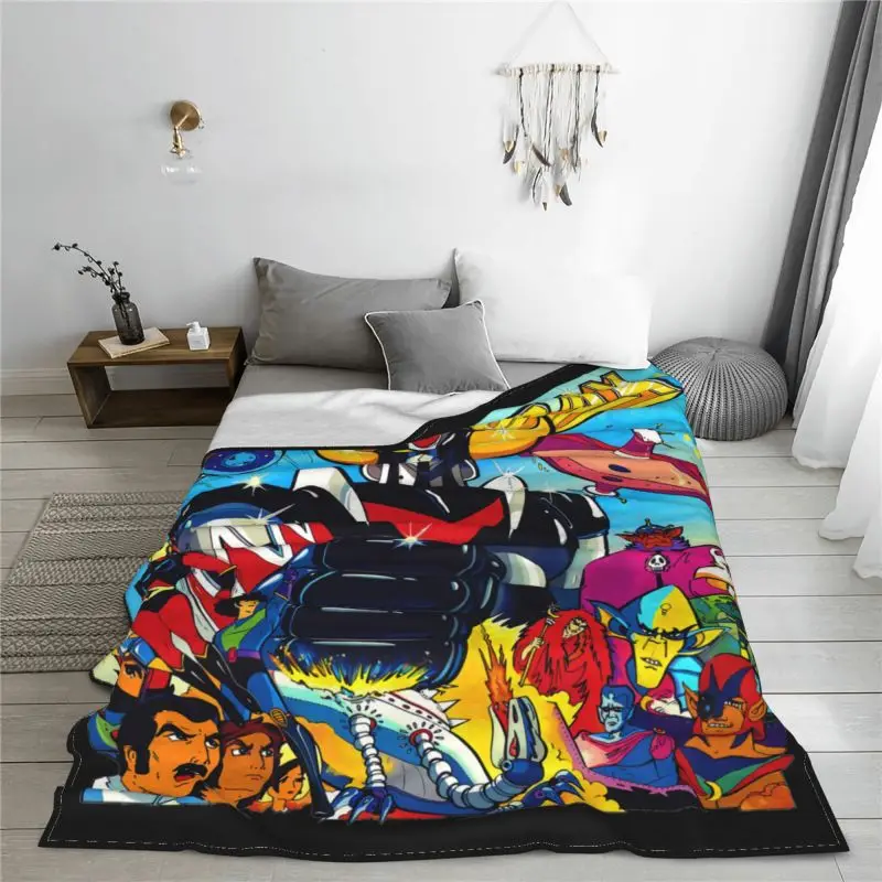 Manga Goldorak V2 Ufo Robo Grendizer 1975 Blanket Soft Bedding Anti-Pilling Bedding Throws Mechanical Wash