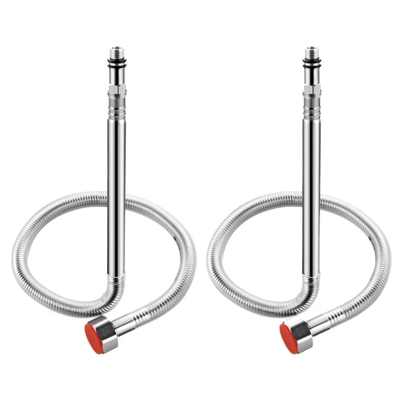 

LXAF 2pcs нержавеющие стали для душа шланга для шланга горячая и холодная вода входная труба