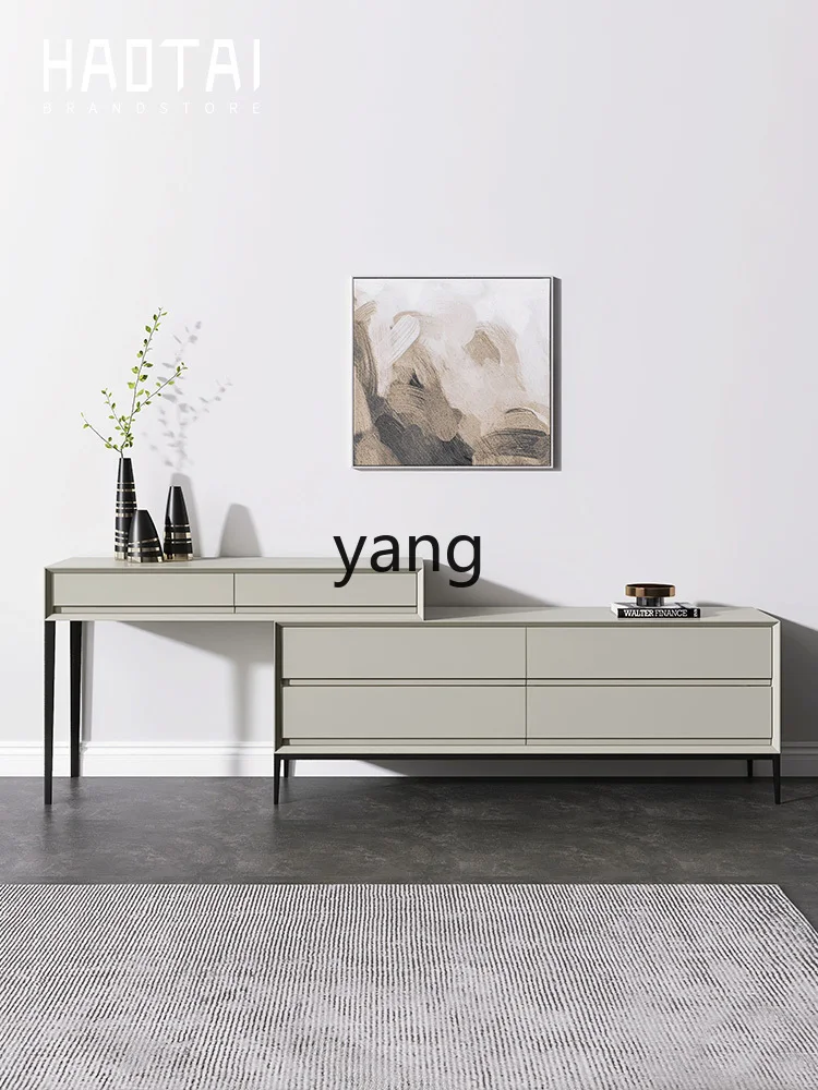 

Yjq Minimalist Dresser Desk Integrated Retractable Combination Bedroom Modern Storage Chest of Drawers