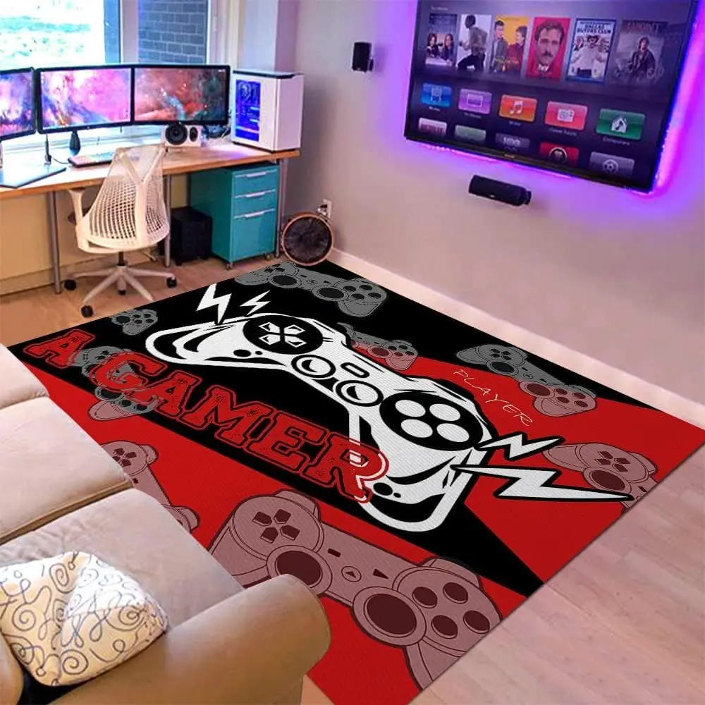 

Gamer Room Area Rugs For Kids Teen Boys Girls Bedroom, Gaming Room Decor Carpet Rug Mat For Men Teenage, Non Slip Gamepad