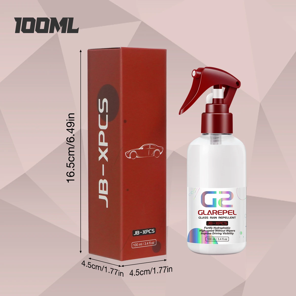 Car Glass Anti-Rain Spray Auto Water repellent Coating Agent Waterproof Rainproof Glass Cleaner Car Care Detail G2 CLAREPEL