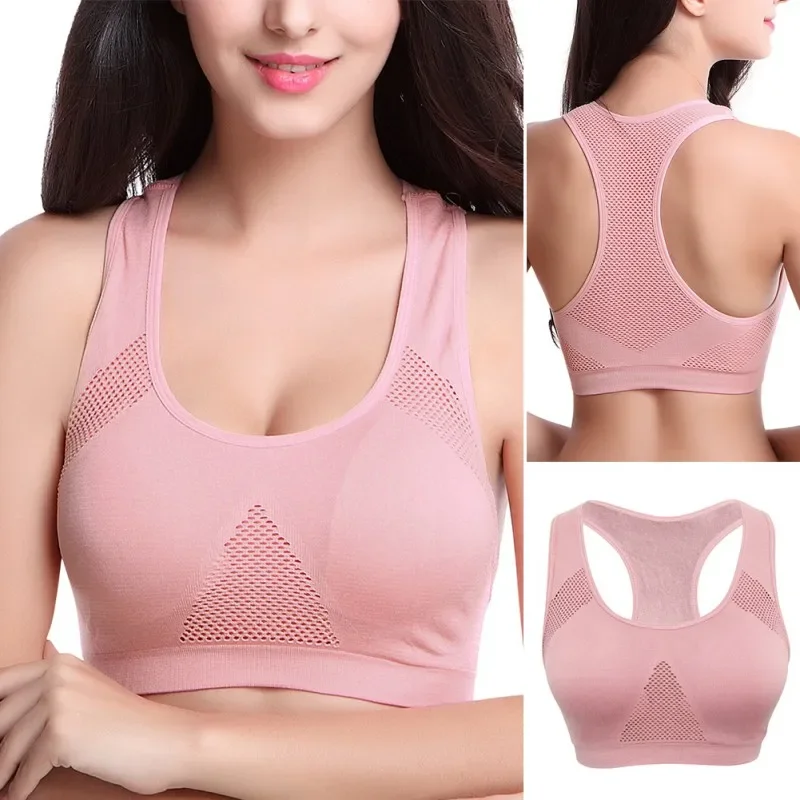 กีฬา Bra ตาข่าย Breathable Bras ผู้หญิง Running Gym Active Bra Professional ดูดซับเหงื่อ TopPush Up Fitness Tops