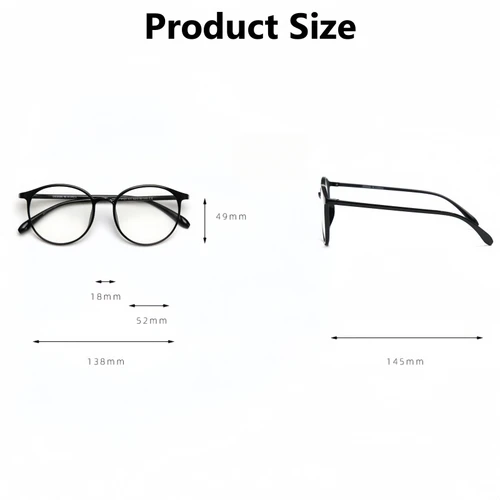 Imagen 2 del producto YIMARUILI gafas graduadas ópticas redondas Retro para hombres y mujeres ultraligeras TR90 gafas progresivas de lectura con bloqueo de luz azul