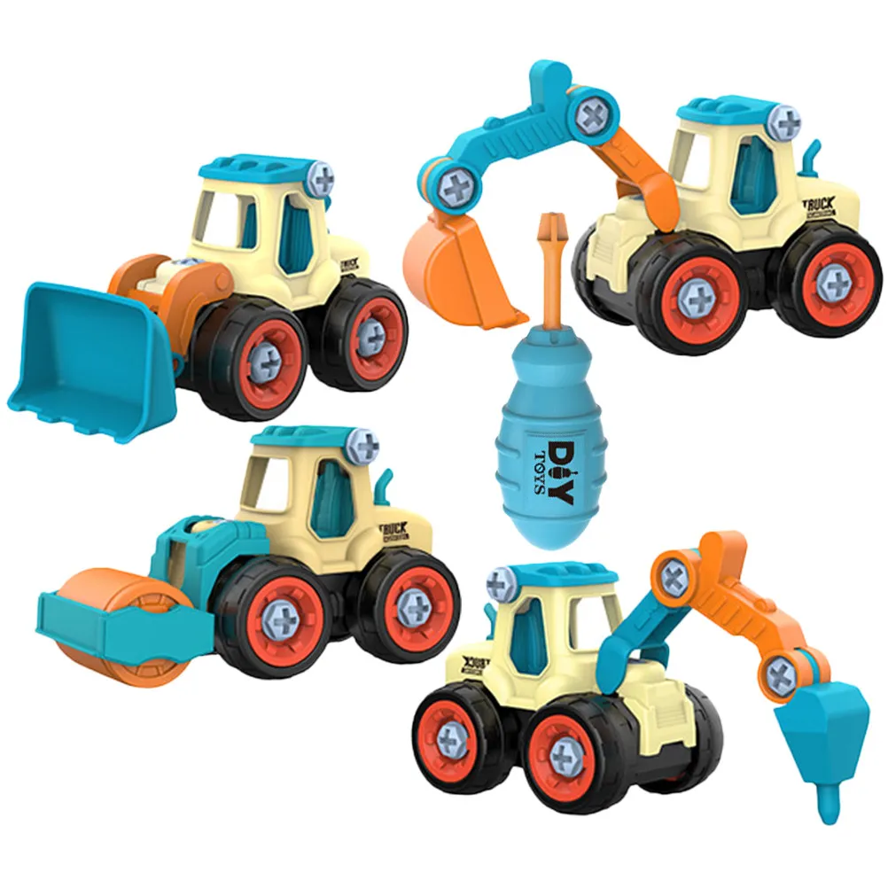 

1Set Construction Truck Detachable Assemble Engineering Vehicle Educational DIY Excavator Car for Kids Hand Eye Coordination