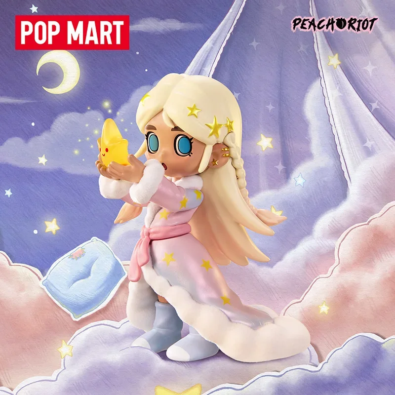 

Pop Mart Authenntic натуральная Lil Peach Riot Little Peach All-Night Party Series фигурка панк экономика слепая коробка подарок-сюрприз