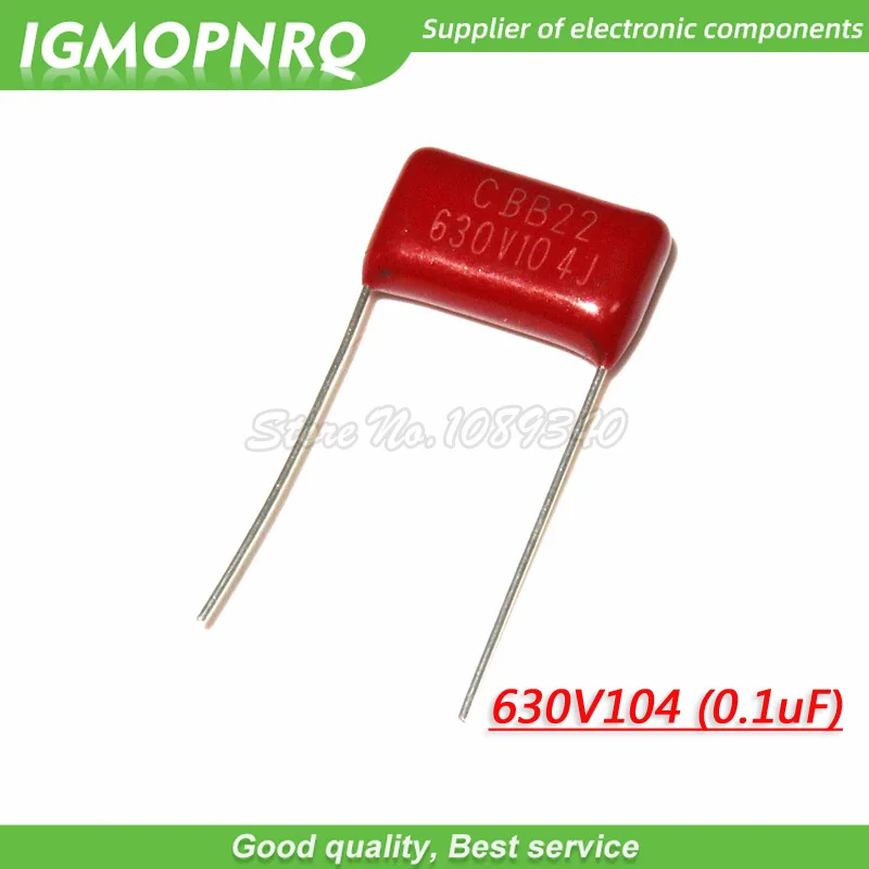 10PCS 630V104J Pitch 15mm 0.1UF 100nf 630V 104 CBB 630V104J-P15 Polypropylene film capacitor