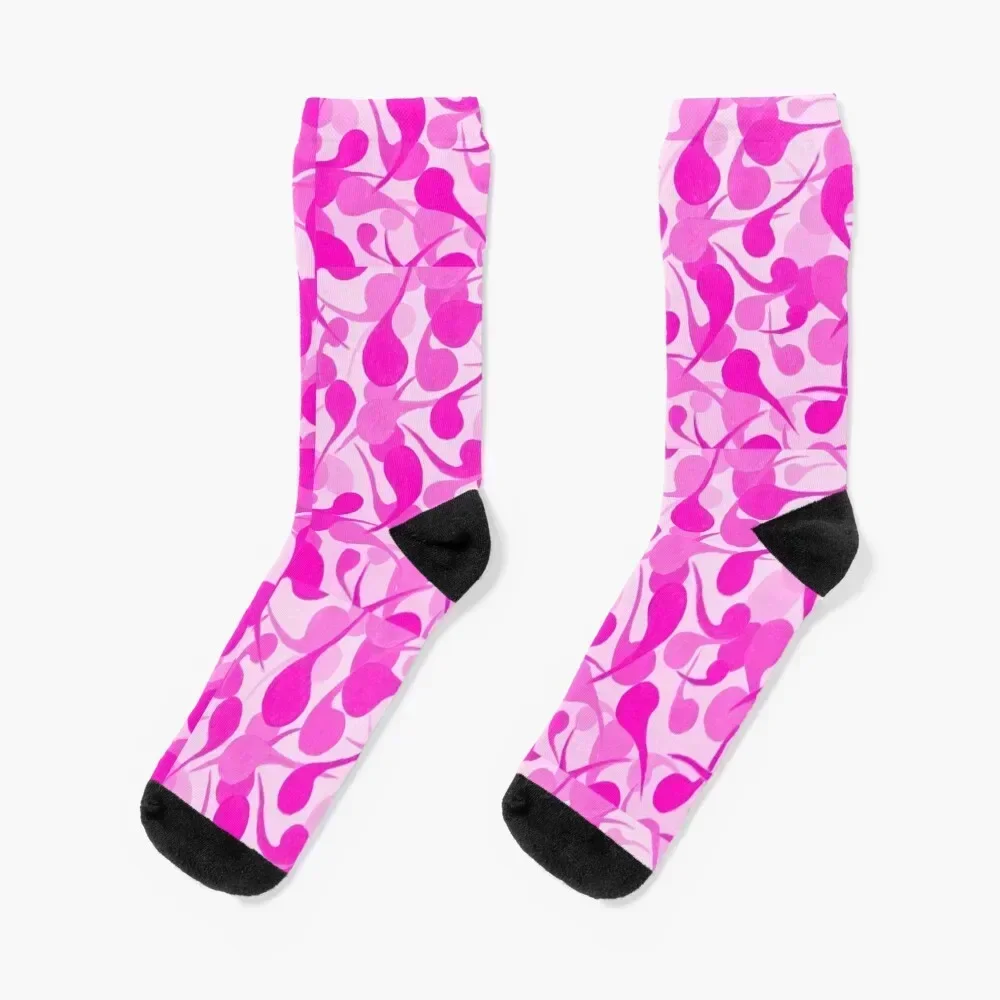 Pink Comma's Socks Hiking boots Christmas happy tennis Designer Man Socks Women's