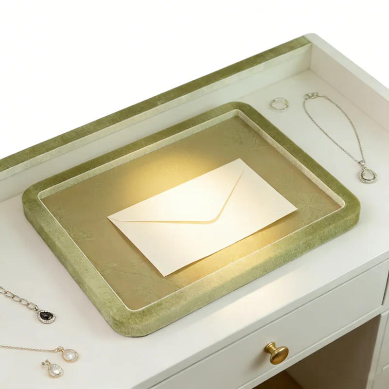 

Премиальный китайский шкатулка-органайзер для украшений с вышивкой, с бархатным краем, для колец и браслетов, для витрин и фотосессий