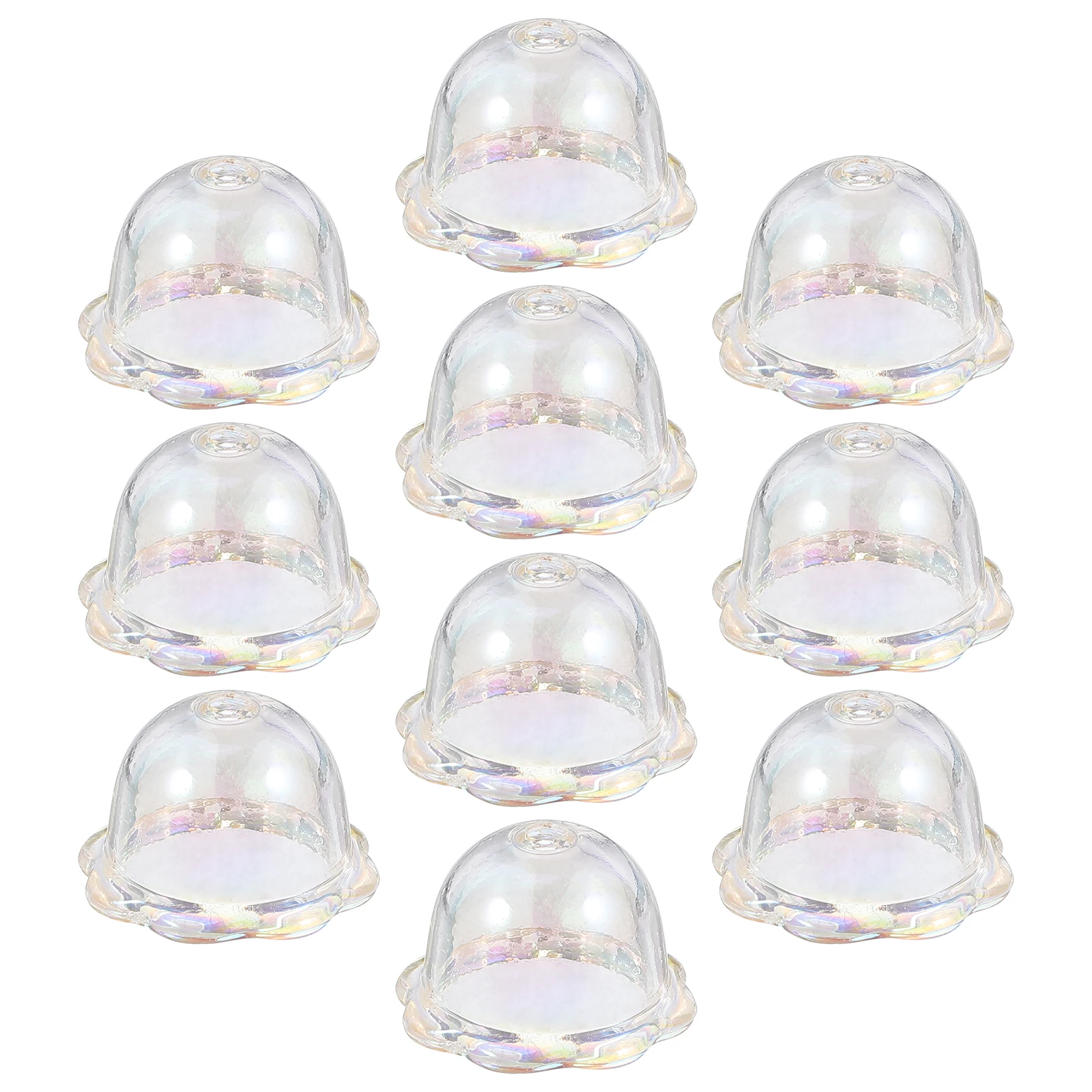 

10pcs Diy Chime Transparent Acrylic Hollow Floral For Jewelry Making Sun Catchers Craft Projects Wind Bell Pendant Prism Hanging