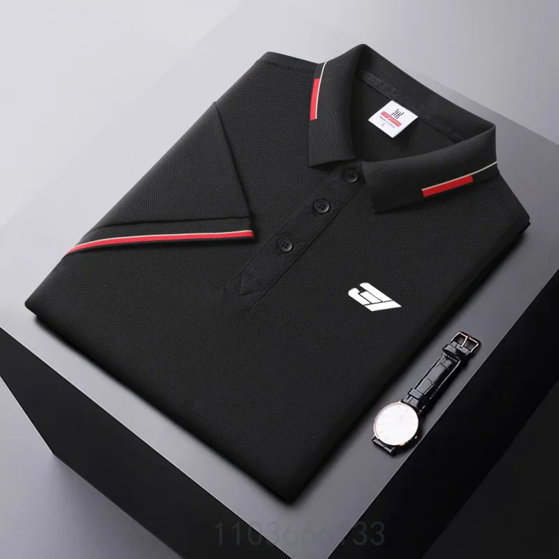 

2024 High End Brand Men's Breathable Polo Shirt Top Short Sleeved Casual Summer Luxury Quality Fashionable Men's Clothing