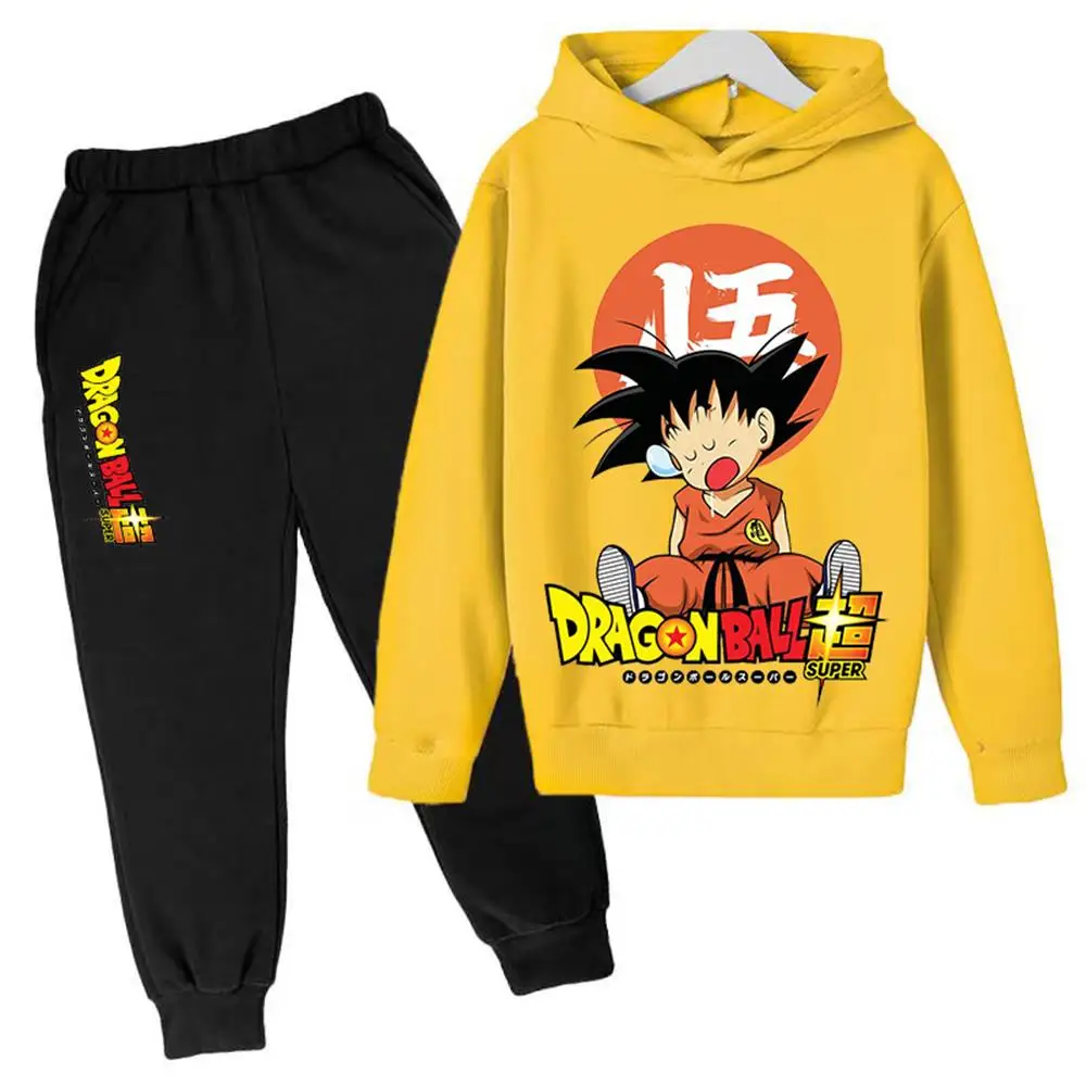 

2024 New Anime Dragonball Hoodie Set Kids Boys Clothes Girls Clothing Anime Clothes Goku Hoodie Girls Sweatshirt Children 3-12y