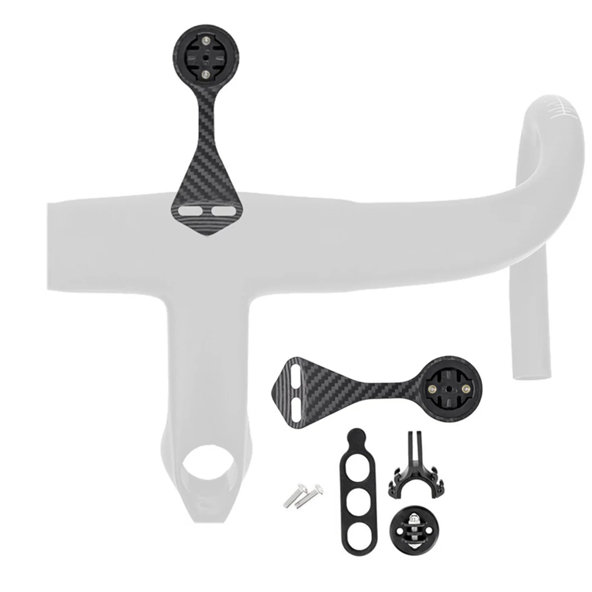 A26P For F12 F MOST Handlebar Bike Carbon Handlebar Carbon Computer Mount Support For Garmin Cateye Igpsport Blackbird GoPro