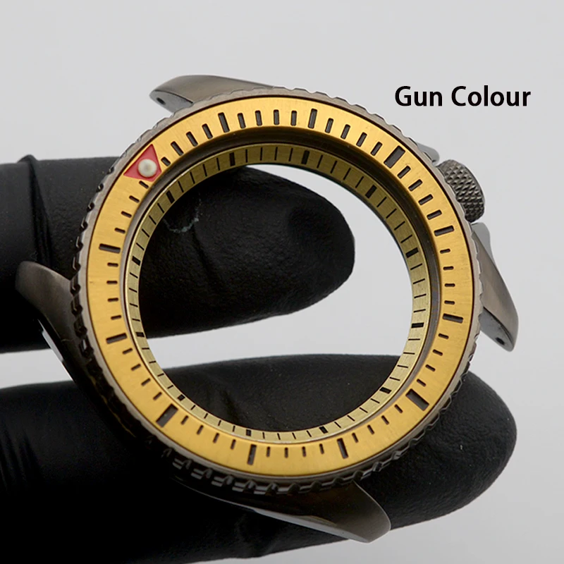 

Fashion men's watch accessories - gun color case + strap are suitable for NH34, NH35, NH36 models. The movement is 200M water-re