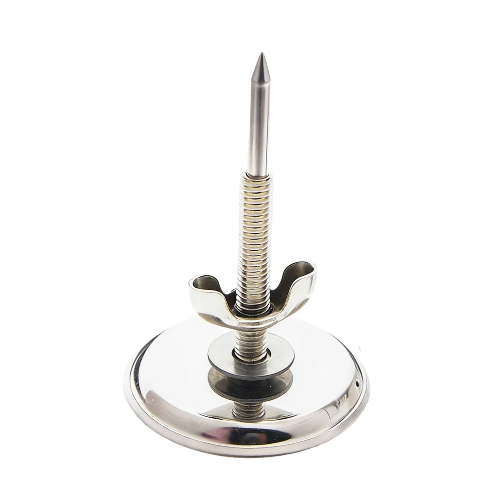 Stainless Steel Probe Bimetal Thermometer Barbecue Grilling Stainless Steel Body 7cm Probe Length For Stovetop