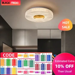 3 Colour Dimming Acrylic Ceiling Lamp Round Luxury Modern Led Chandelier Indoor Light Fixture Hoom Decor for Living Room