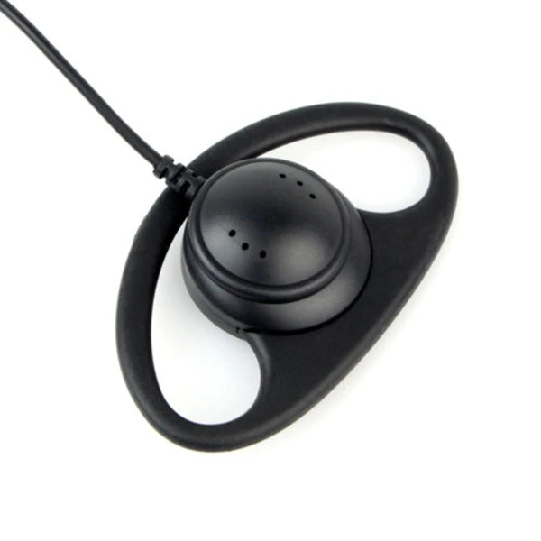 3.5MM Listen Only D Shape Earphone Headset Earpiece Earhook FOR SPEAKER MIC MOTOROLA KENWOOD Walkie-Talkie