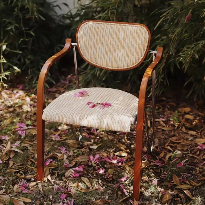 

Mid-Century Modern Bauhaus Dining Chair Vintage Designer Armchair with Wooden Backrest Office Chair Home Decor Accent Seating