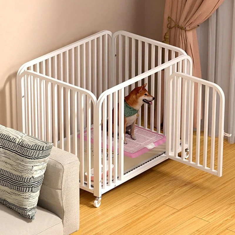 Large Luxury Modular Dog Fence Supplies Grating Circle Acrylic Nordic Indoor Dog Fence Balcony Folding Barrera Perro Home Decor