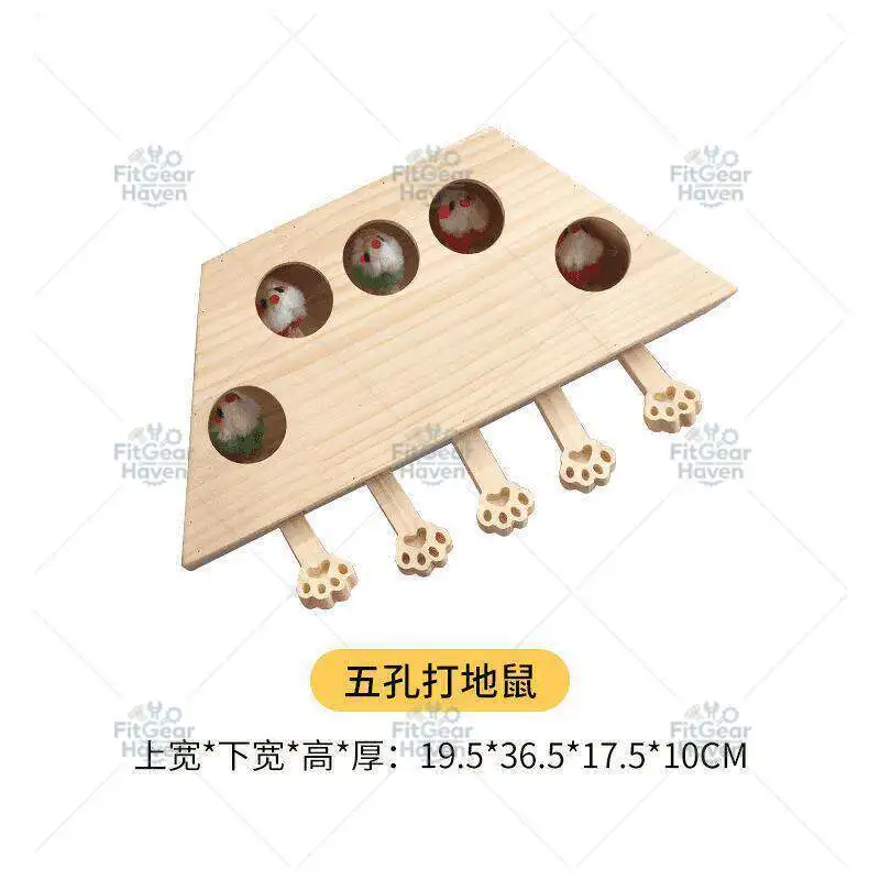 Pet premium solid wood cat toy, self-improvement and boredom consumption artifact