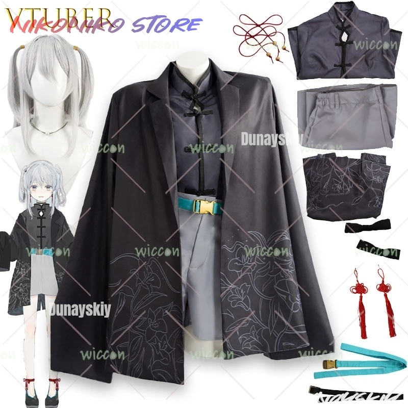 ‌ ‌ ‌ ‌ Disfraz de VTuber Nekomimi Tororo, traje de cosplay, disfraz de personaje, abrigo, fiesta de Navidad, Halloween, DUNAYSKIY@ # @