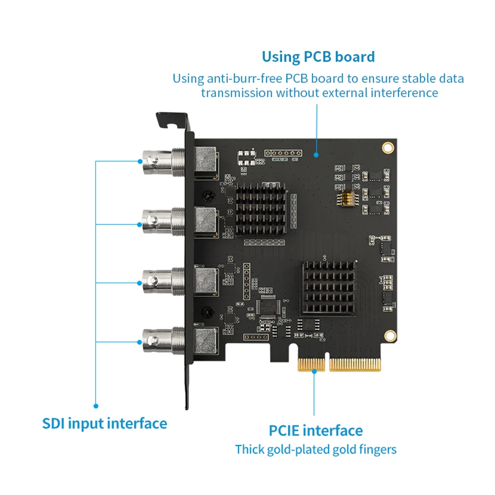 1080P 60HZ 4CH SDI To Pcie Video Hdmi Sdi To Pcie Capture Card for Hdmi Usb Video Conference 4K