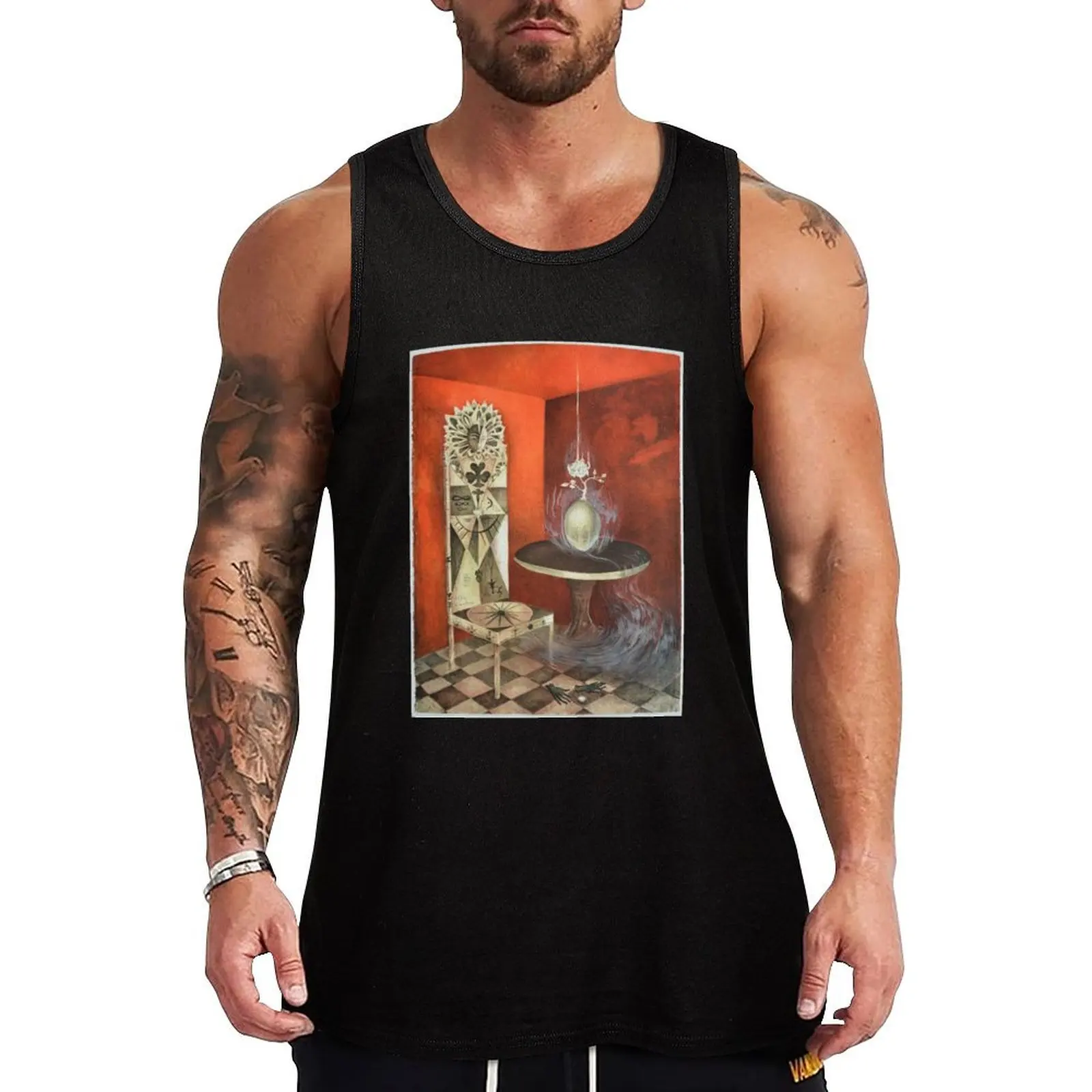 artwork by Leonora Carrington Tank Top Pattern Print Tank Top Casual Graphic Sleeveless Top