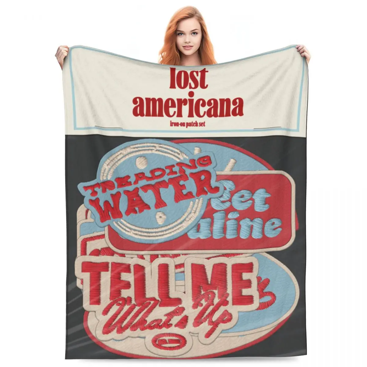 Custom Rapper Mgk Lost Americana Blanket Soft Fleece Autumn Warm Flannel Throw Blankets for Sofa Car Bedroom Bedspread